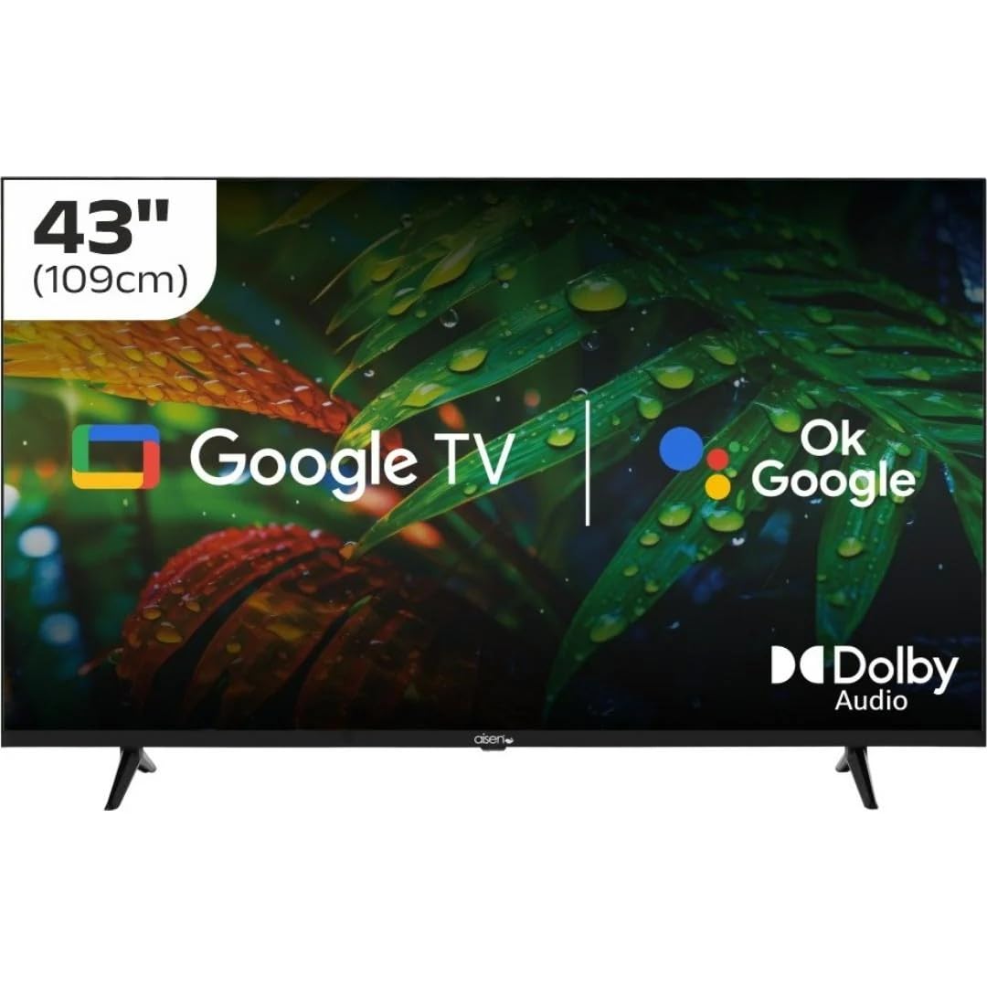 aisen 43-inch Full HD Smart LED TV, 109 cm, Google TV, Dolby Audio
